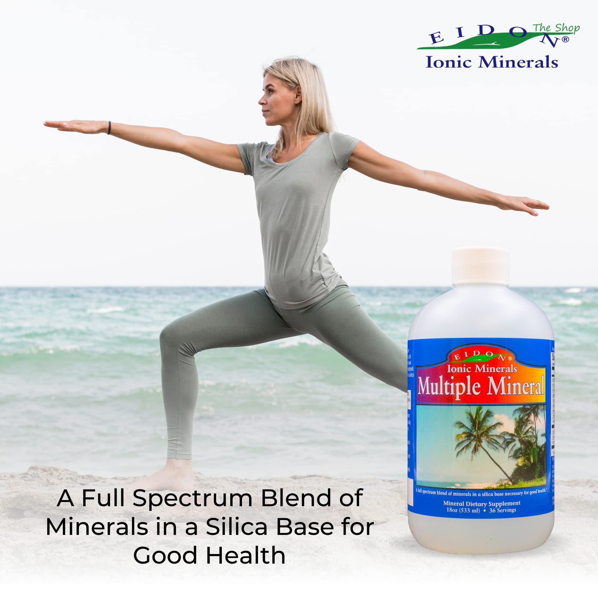 Lifestyle image showing hydration with mineral drops