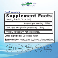 Eidon sulfur drops promoting clear skin, glossy hair and strong nails