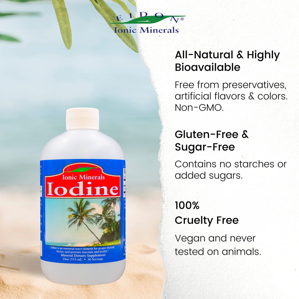 Vegan iodine supplement icon on Eidon packaging