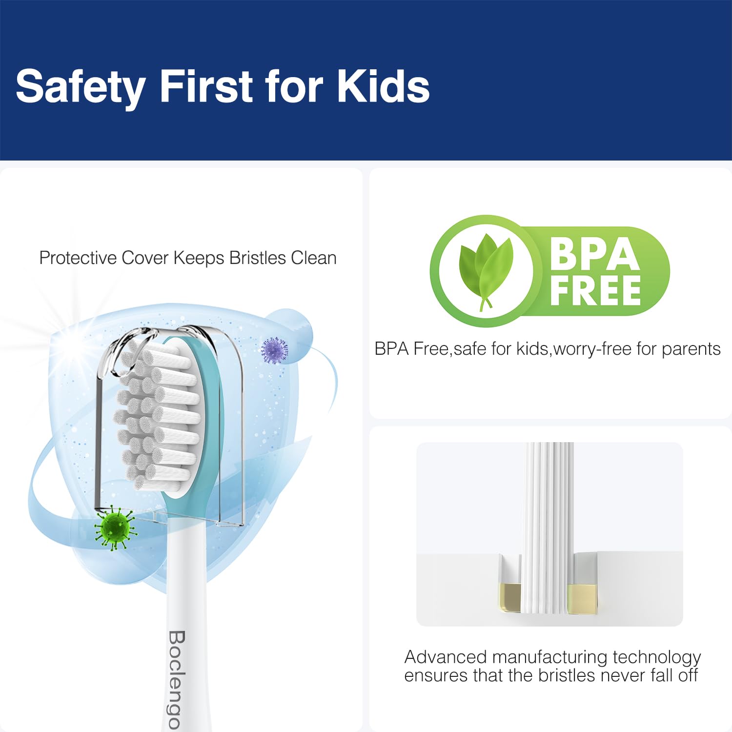 8-pack of Philips Sonicare kids replacement heads compatible with multiple handles.