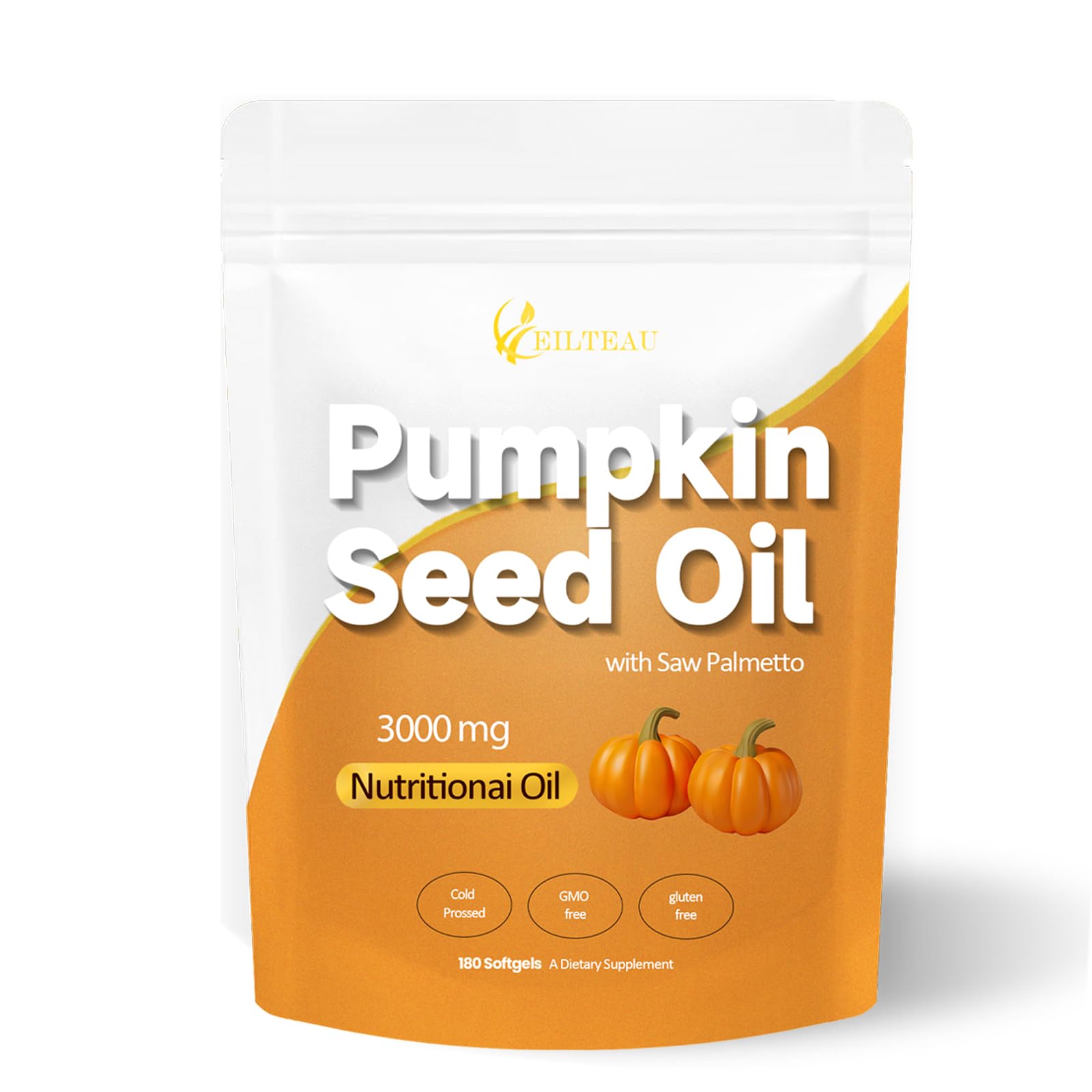 Packaging for EILTEAU Lenoria Pumpkin Seed Oil with Saw Palmetto