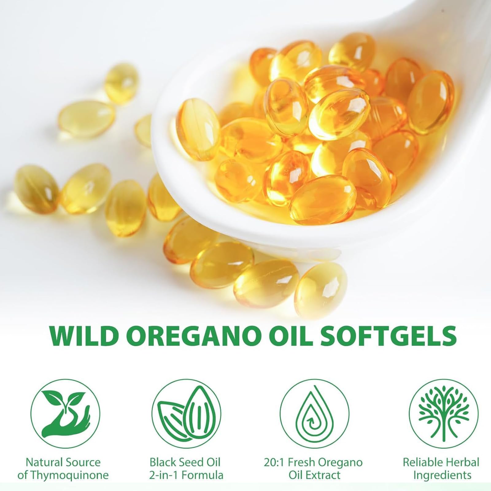 Ingredients: oregano oil and black seed oil capsules nutrition details