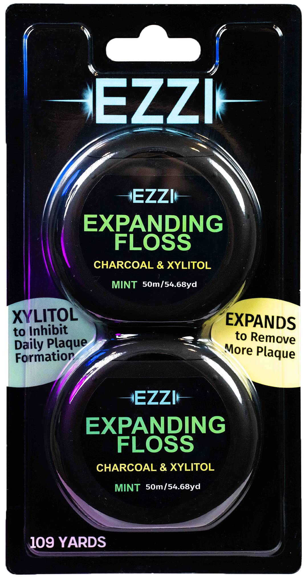 EZZI Woven Expanding Dental Floss Mint packaging