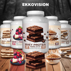 Nutrition label for Ekkovision Whey Protein Powder Cinnamon Toast Cereal