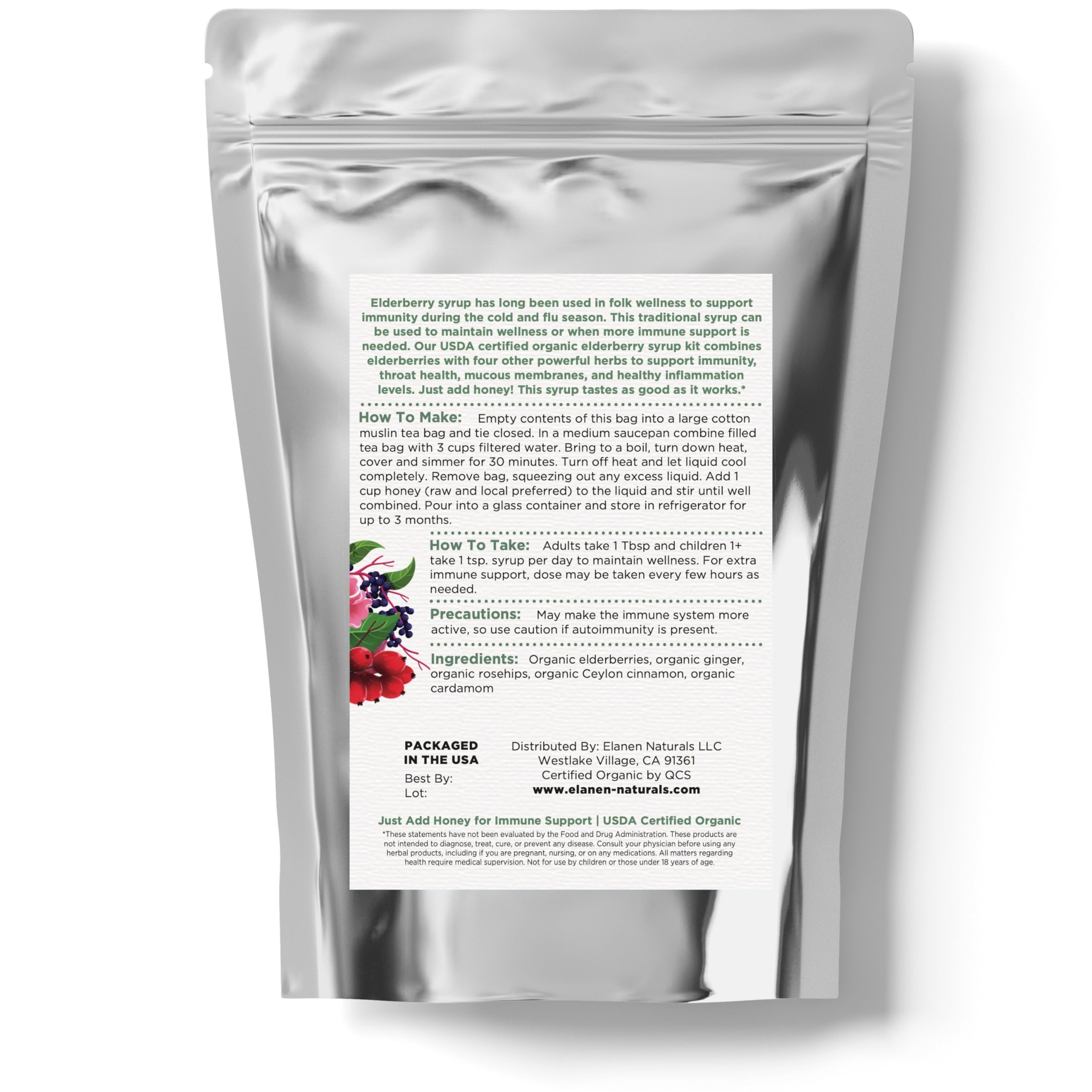 USDA Organic and GMP compliant seal on packaging