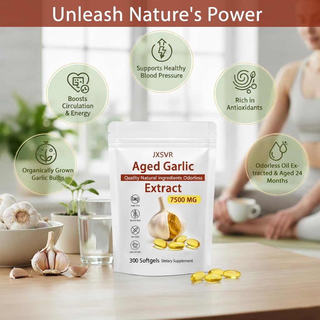 Supplement facts panel for Elare Aged Garlic Extract