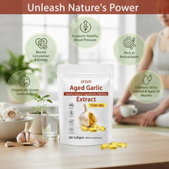 Supplement facts panel for Elare Aged Garlic Extract
