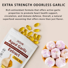Close-up of the Elare Aged Garlic Extract label