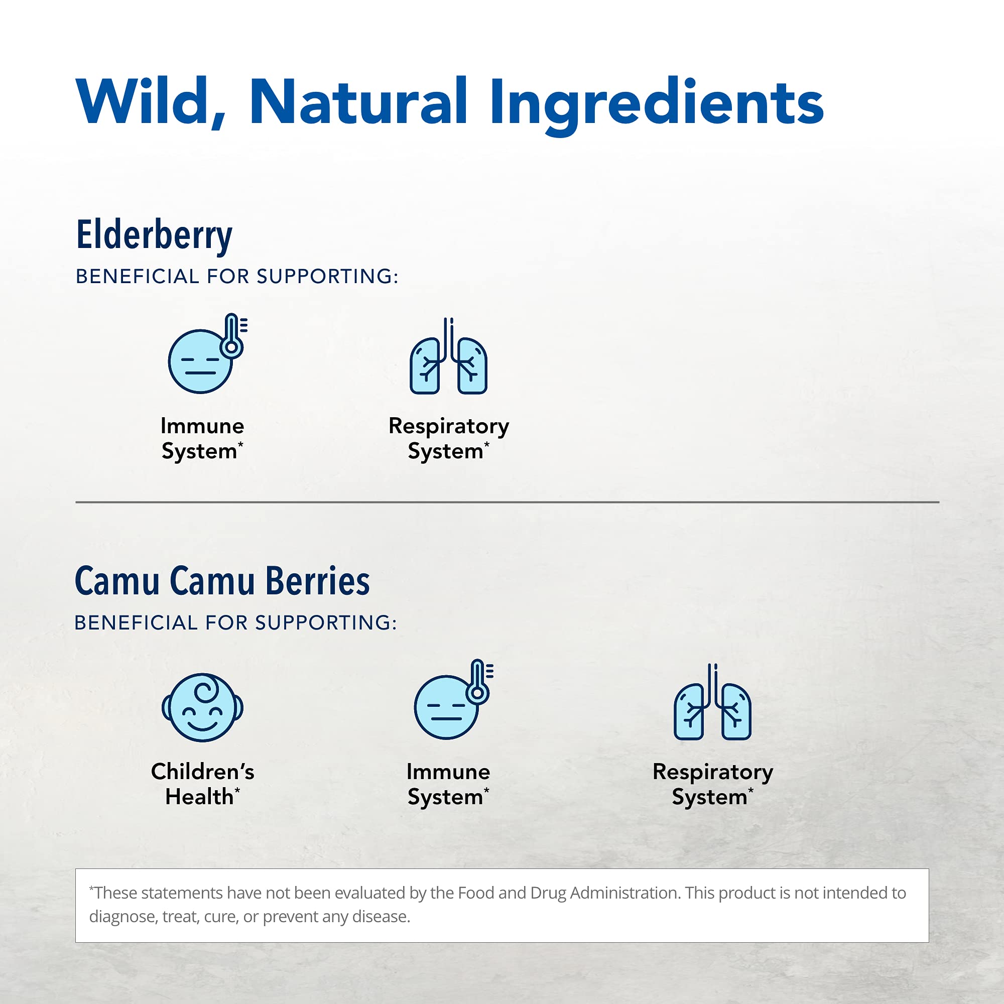 Wild Amazon camu camu berry powder and elderberry powder