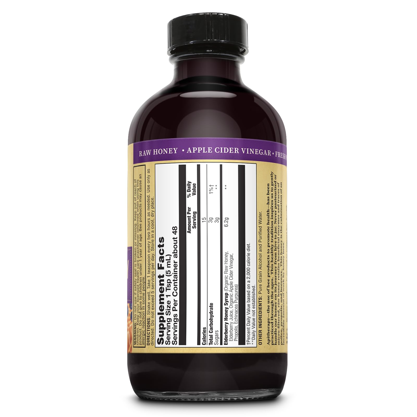Close-up of elderberries and raw honey for immune support