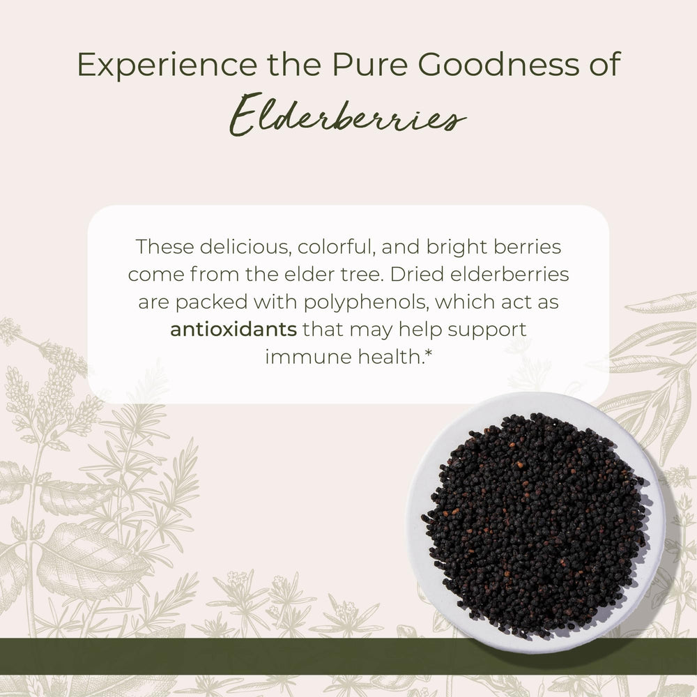 Dried elderberries bulk 1 lb packaging