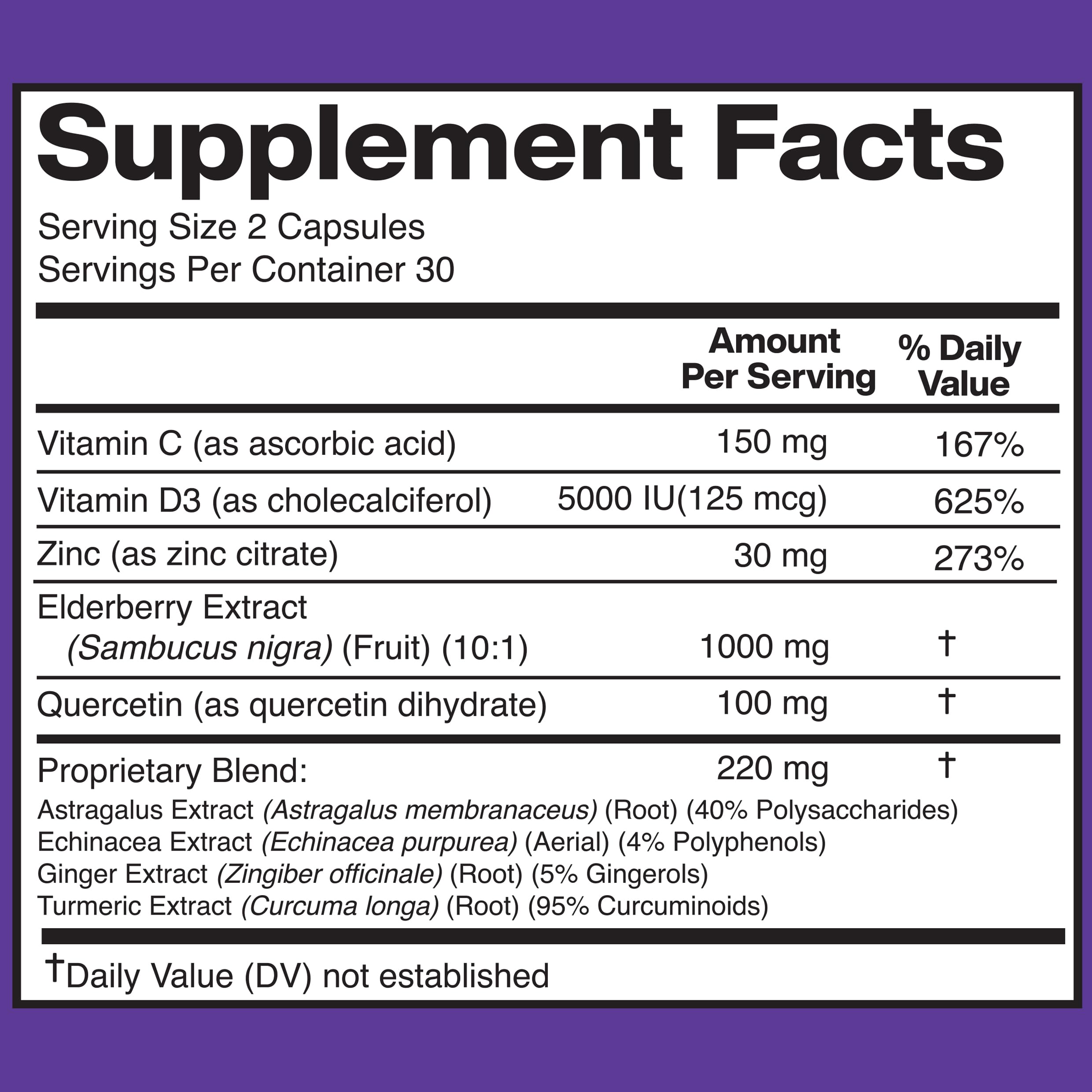 Close-up of product label highlighting the 8-in-1 formula