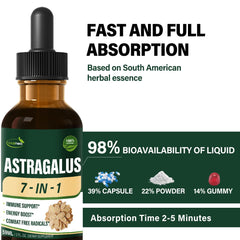 Herbal blend ingredients including elderberry, echinacea, goji, and reishi