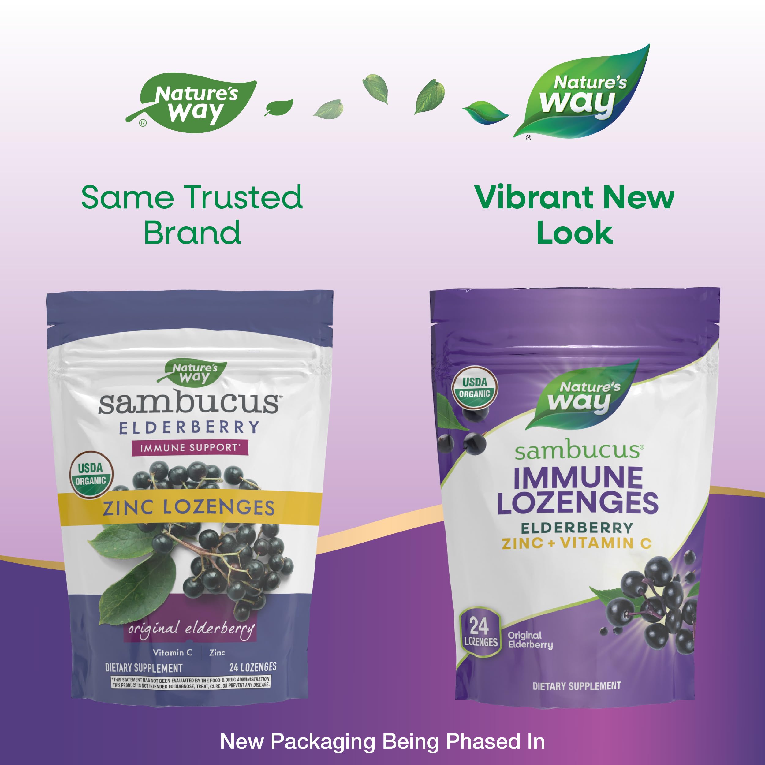 Label highlighting black elderberry extract ingredient