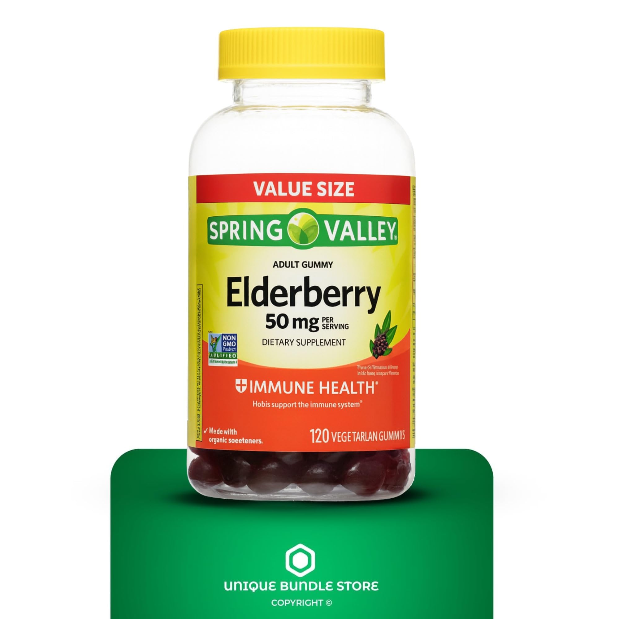 Adult taking elderberry gummies for daily immune support