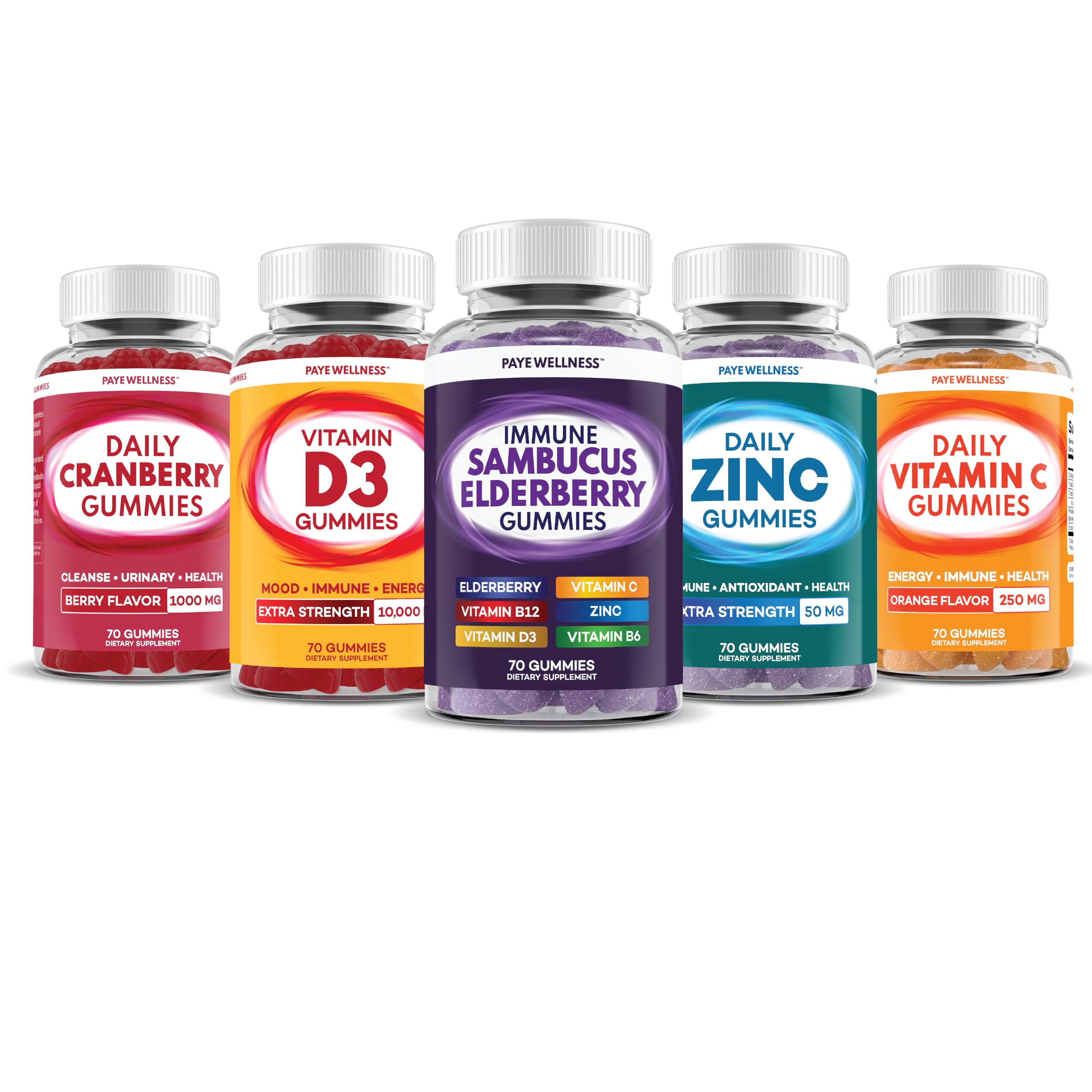 Premium packaging of elderberry immune support gummies