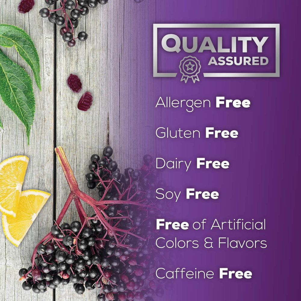 Elderberry gummies with Vitamin C and Zinc