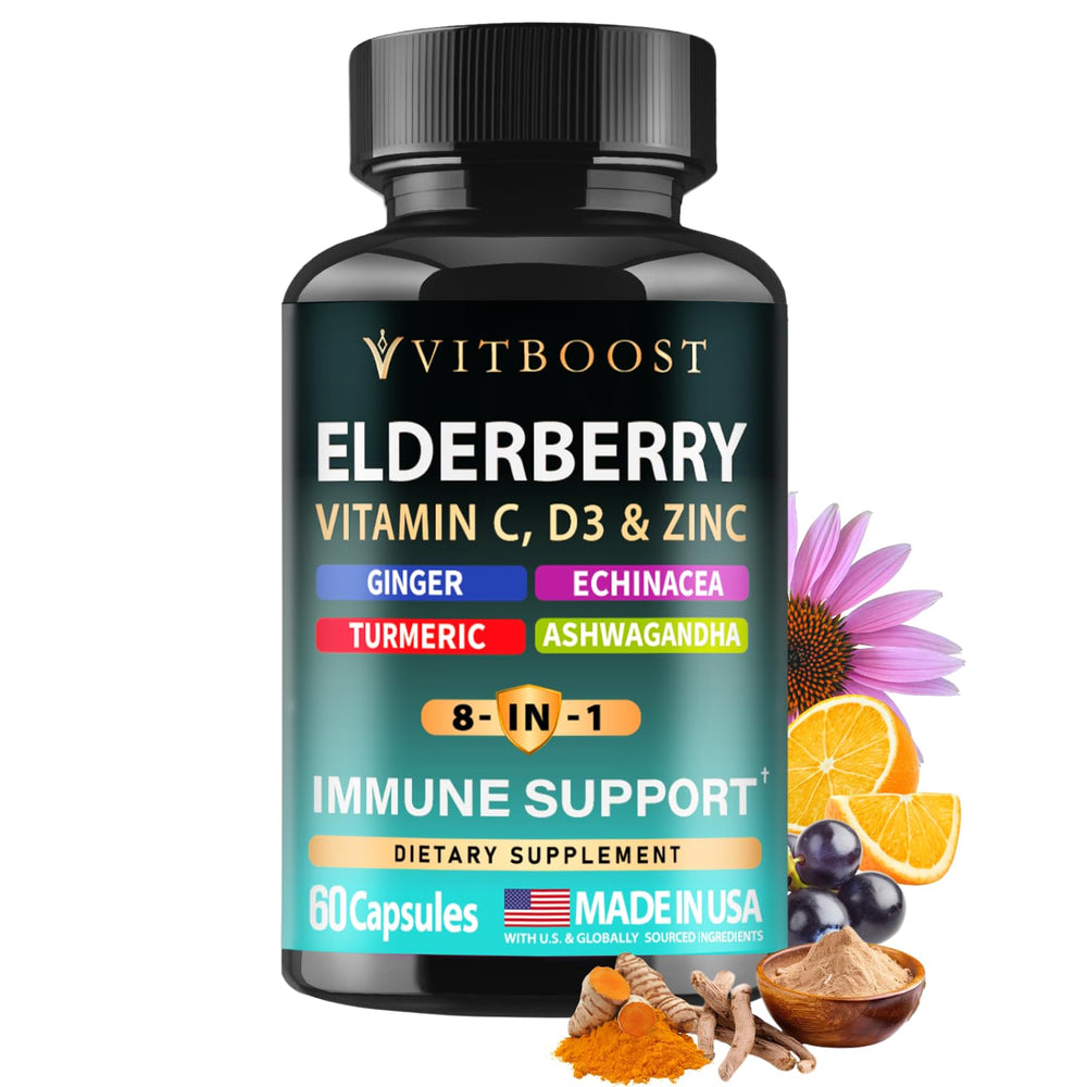Elderberry Immune Support bottle with label