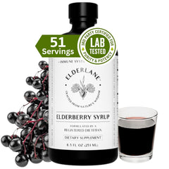 Bottle of Elderlane Elderberry Syrup 8.5 oz