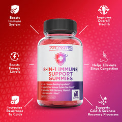 Key ingredients including elderberry, vitamin C, zinc, quercetin, and astragalus
