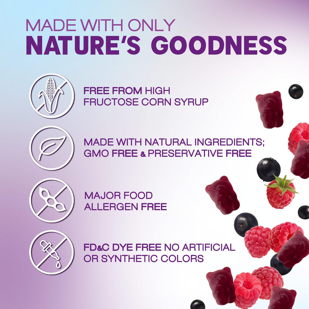 Vegan and gluten-free elderberry gummies