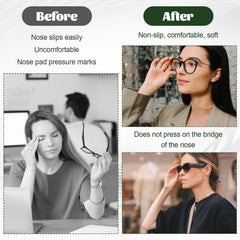 Self-adhesive backing on silicone nose pads