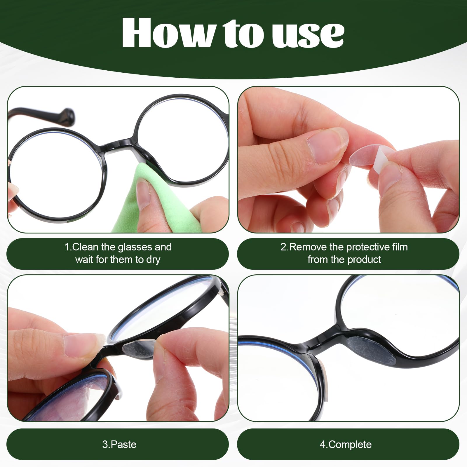 Nose pads compatible with various glasses and sunglasses