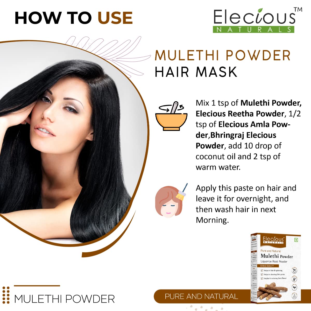Mulethi powder for face and hair care routine