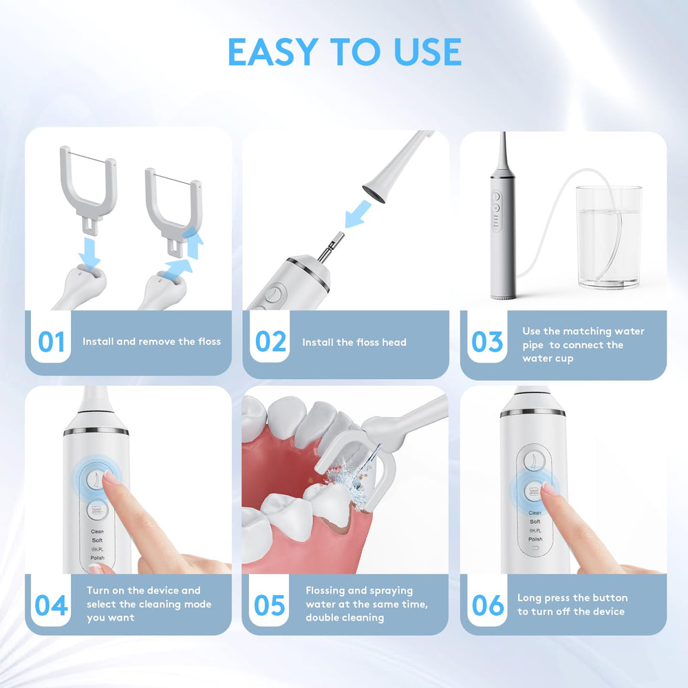 4 cleaning modes: Clean, Soft, WH./PL., Polish