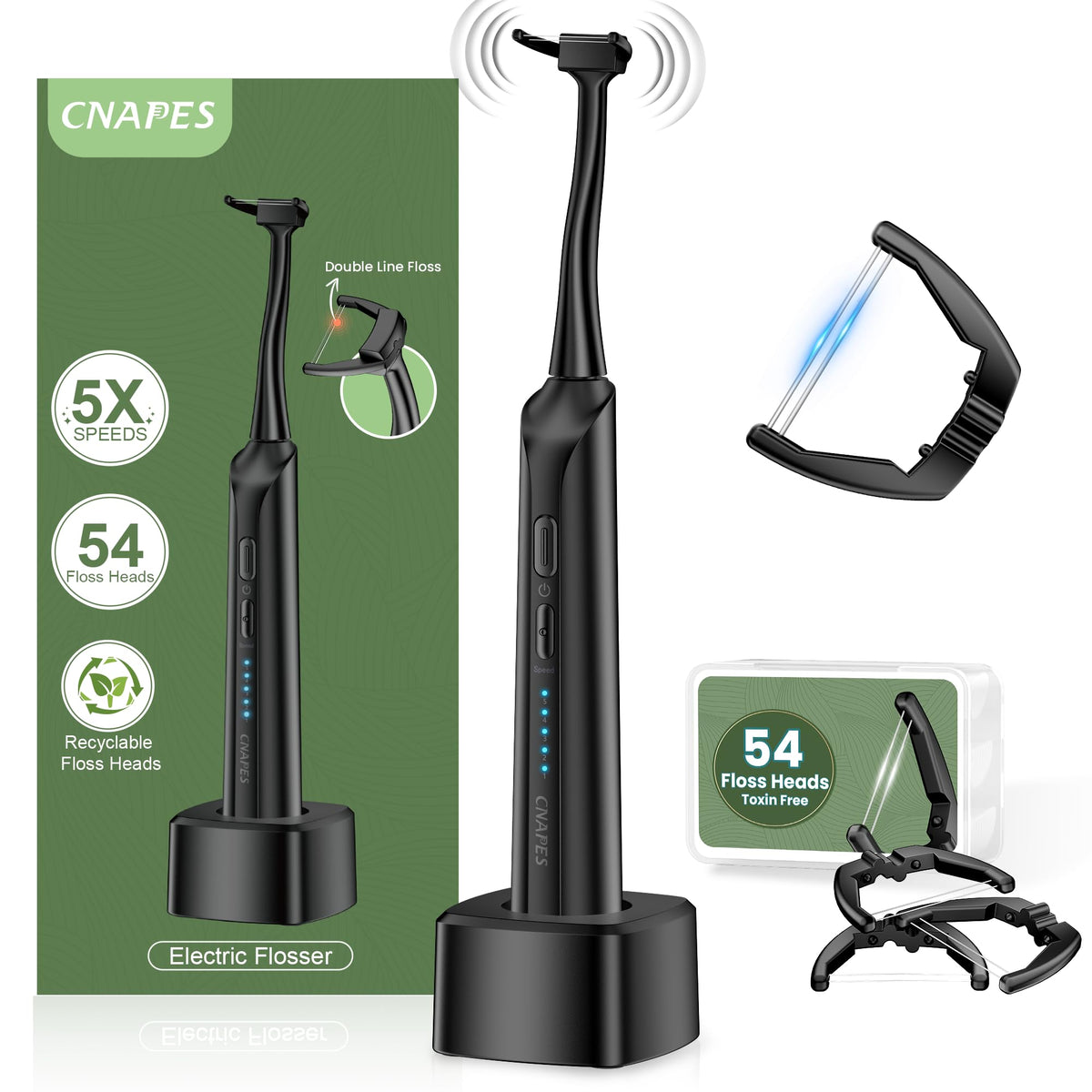 CNAPES electric flosser for teeth – front view