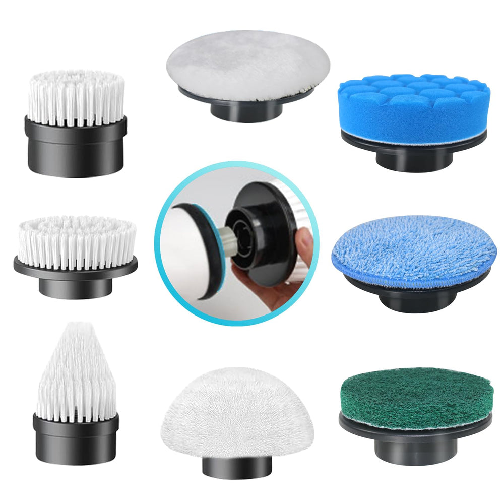 Corner brush head for electric spin scrubbers