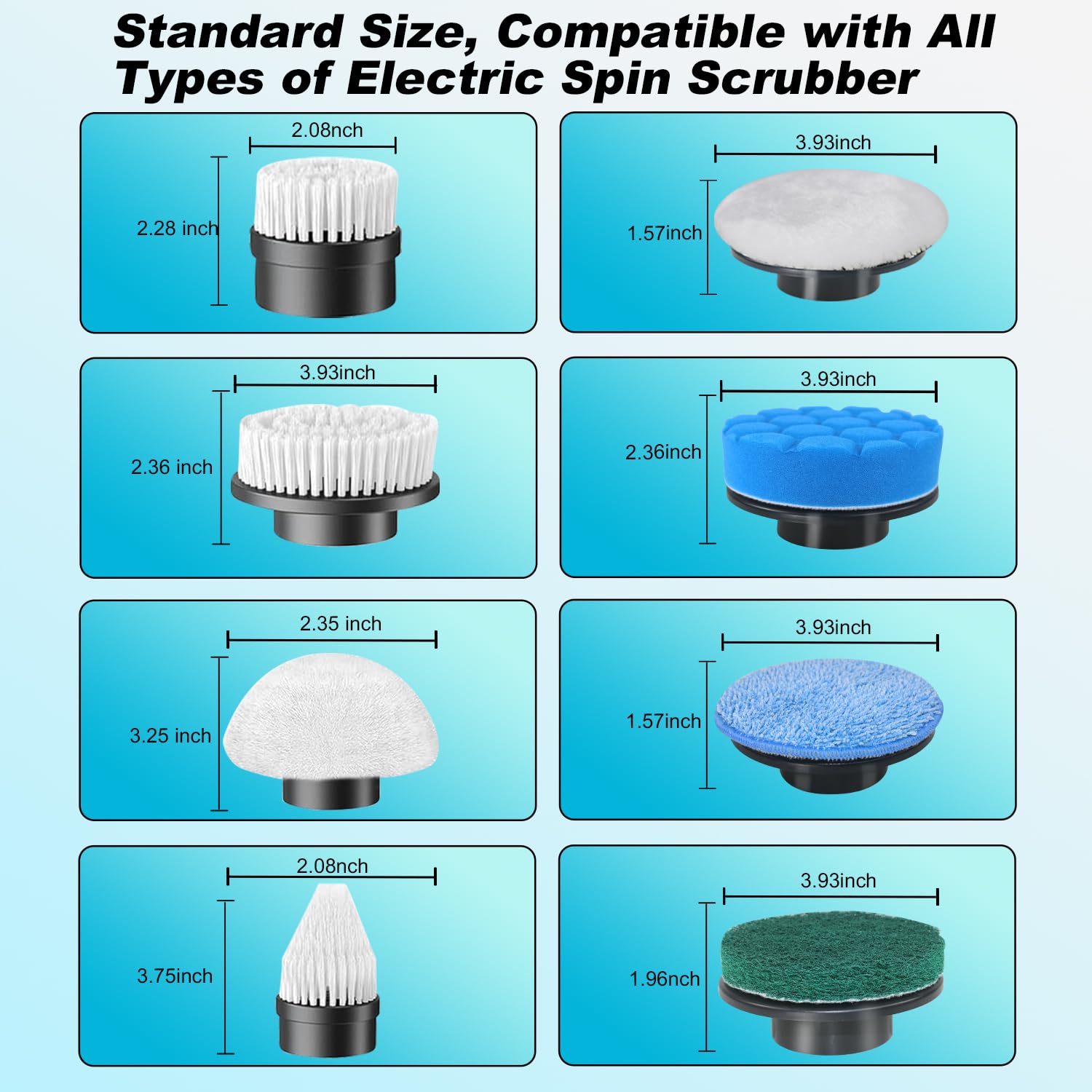 Small flat brush head for detailed cleaning
