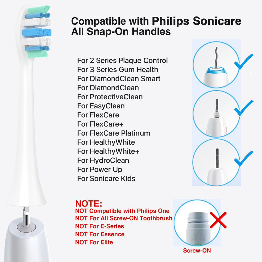 Sonicare replacement brush heads C1 C2 4100 – side view
