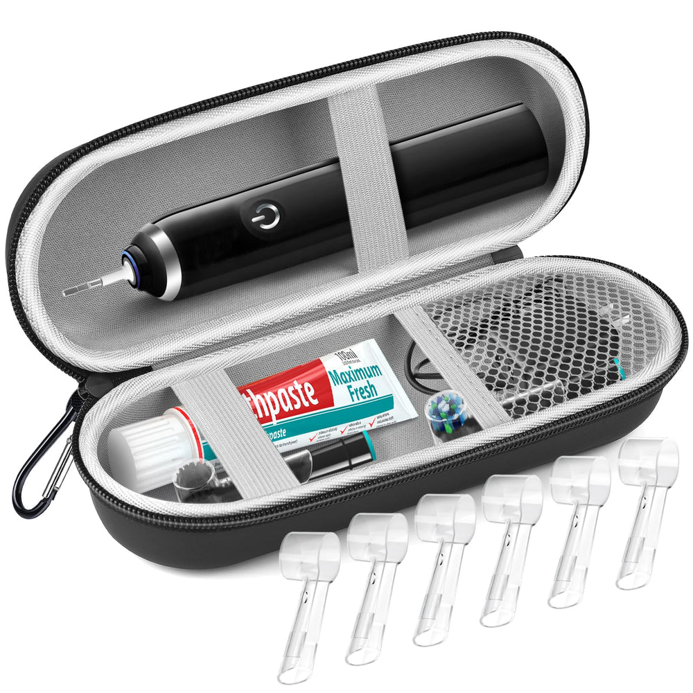 Front view of the electric toothbrush travel case