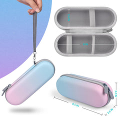 Elastic strap secures toothbrush and charger during transit