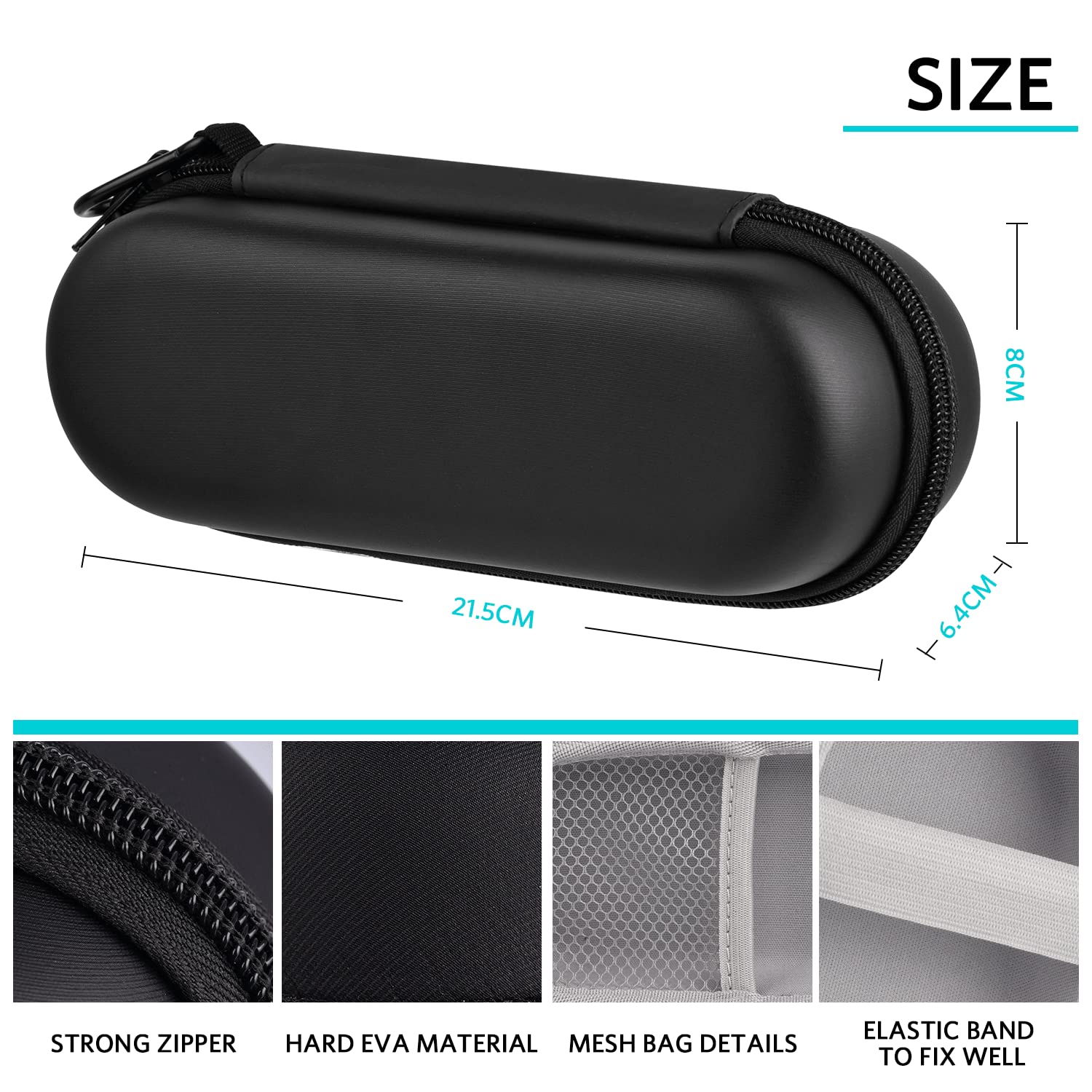 Mesh pocket inside for charging base and accessories