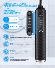 7-mode control panel on the toothbrush