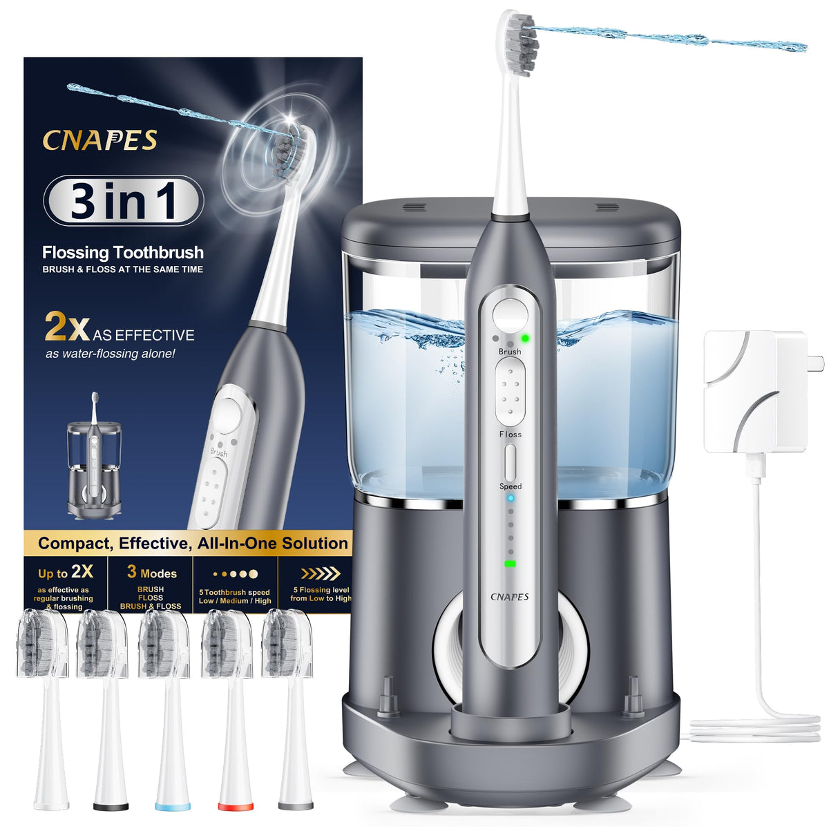 Product shot of Electric Toothbrush with Water Flosser Combo