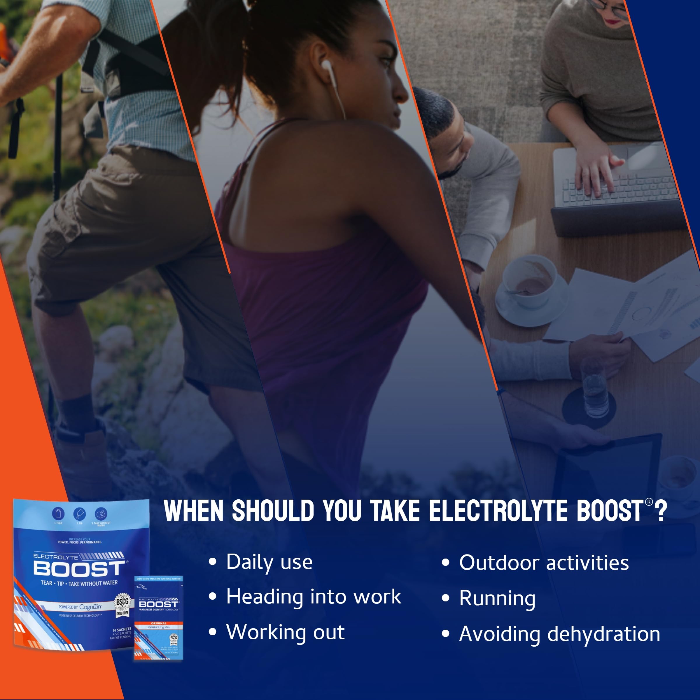 Box of 14 electrolyte packets for hydration on the go