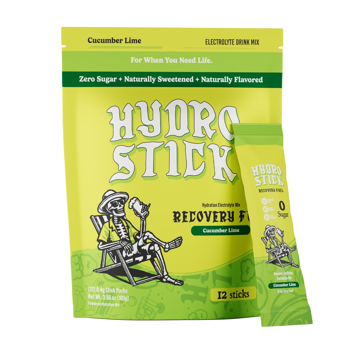 Prepared cucumber lime electrolyte drink in a glass