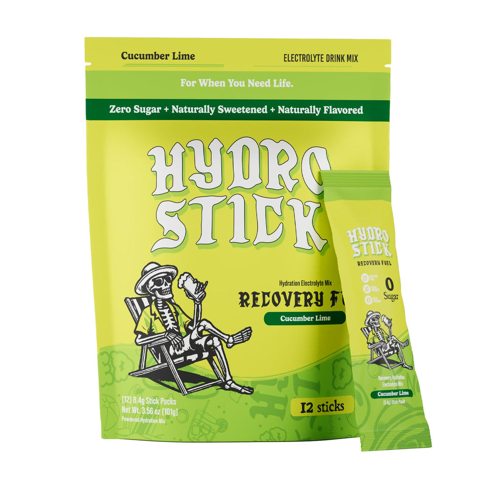 Prepared cucumber lime electrolyte drink in a glass