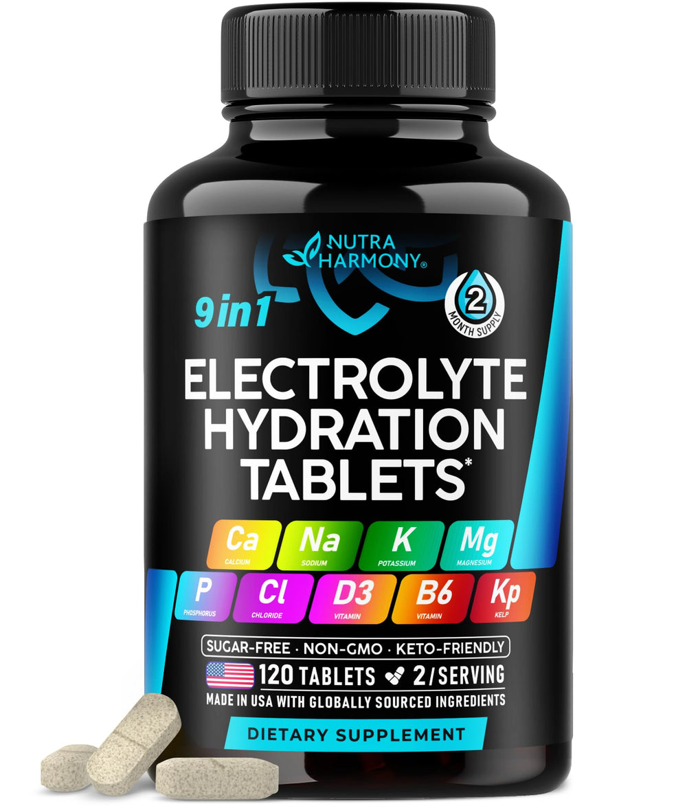 Nine-in-one electrolyte tablets with minerals