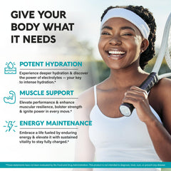 Close-up of an electrolyte tablet dissolving in water