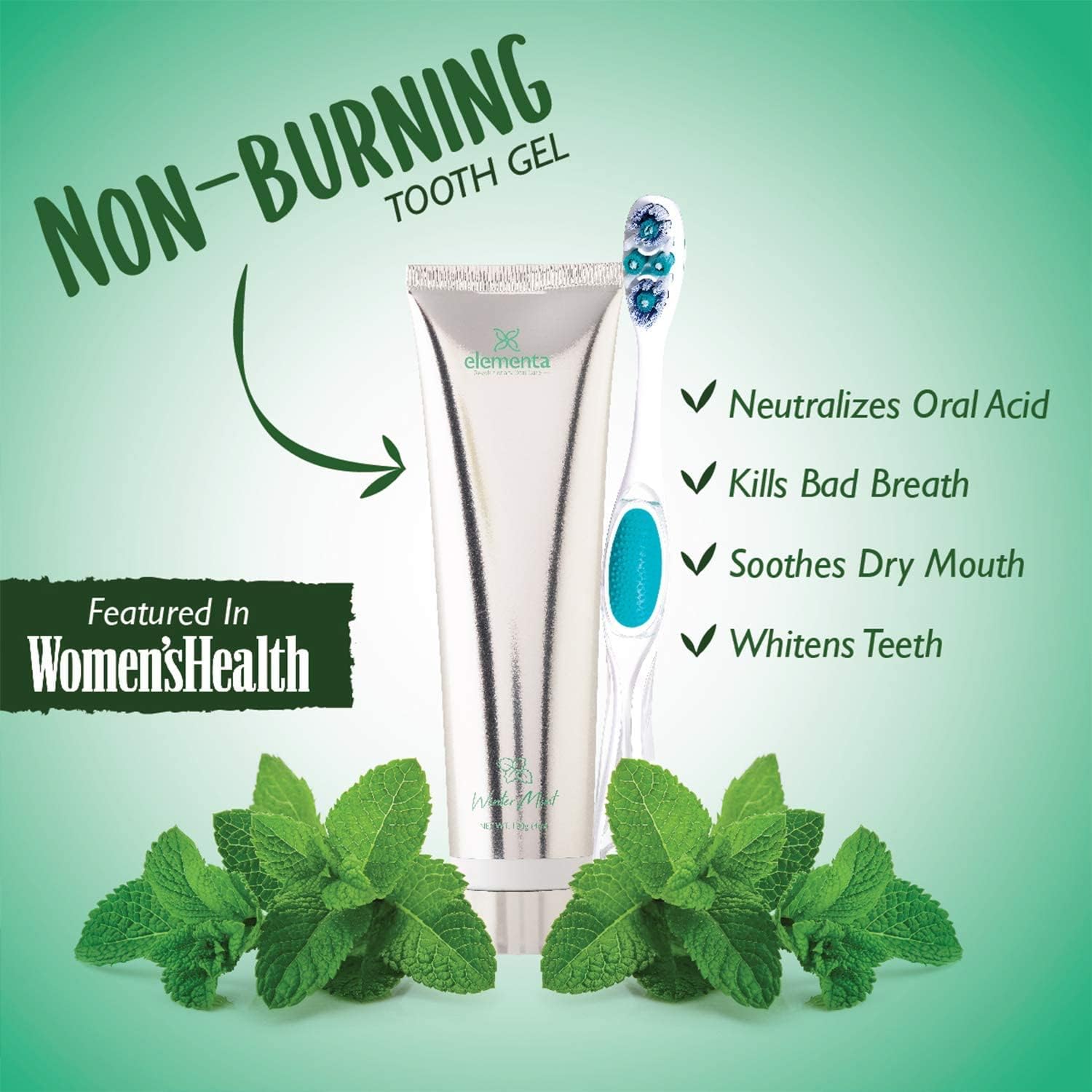 Whitening effect visualization of Elementa Silver Wintermint