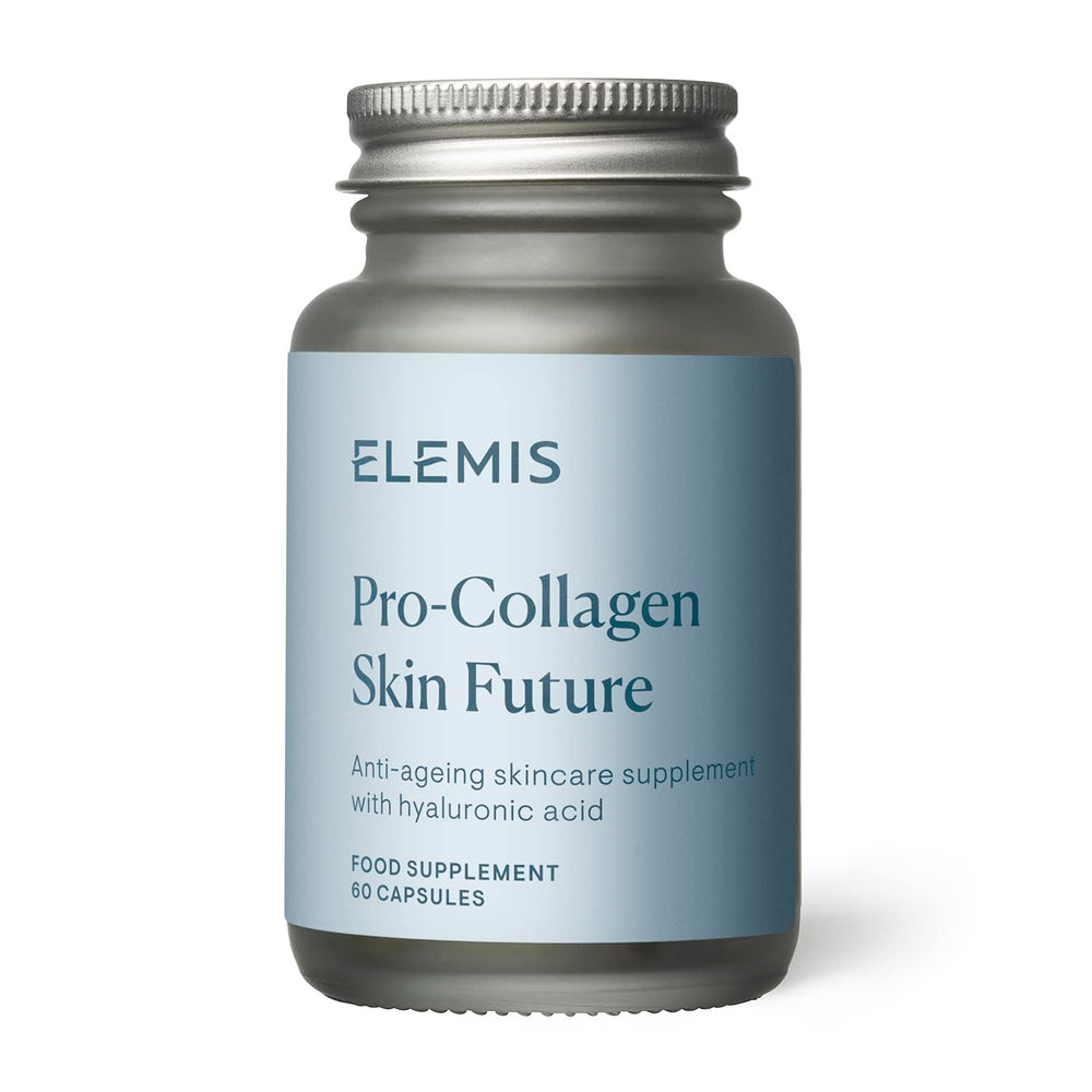 Bottle with capsules of ELEMIS Pro-Collagen Skin Future supplements