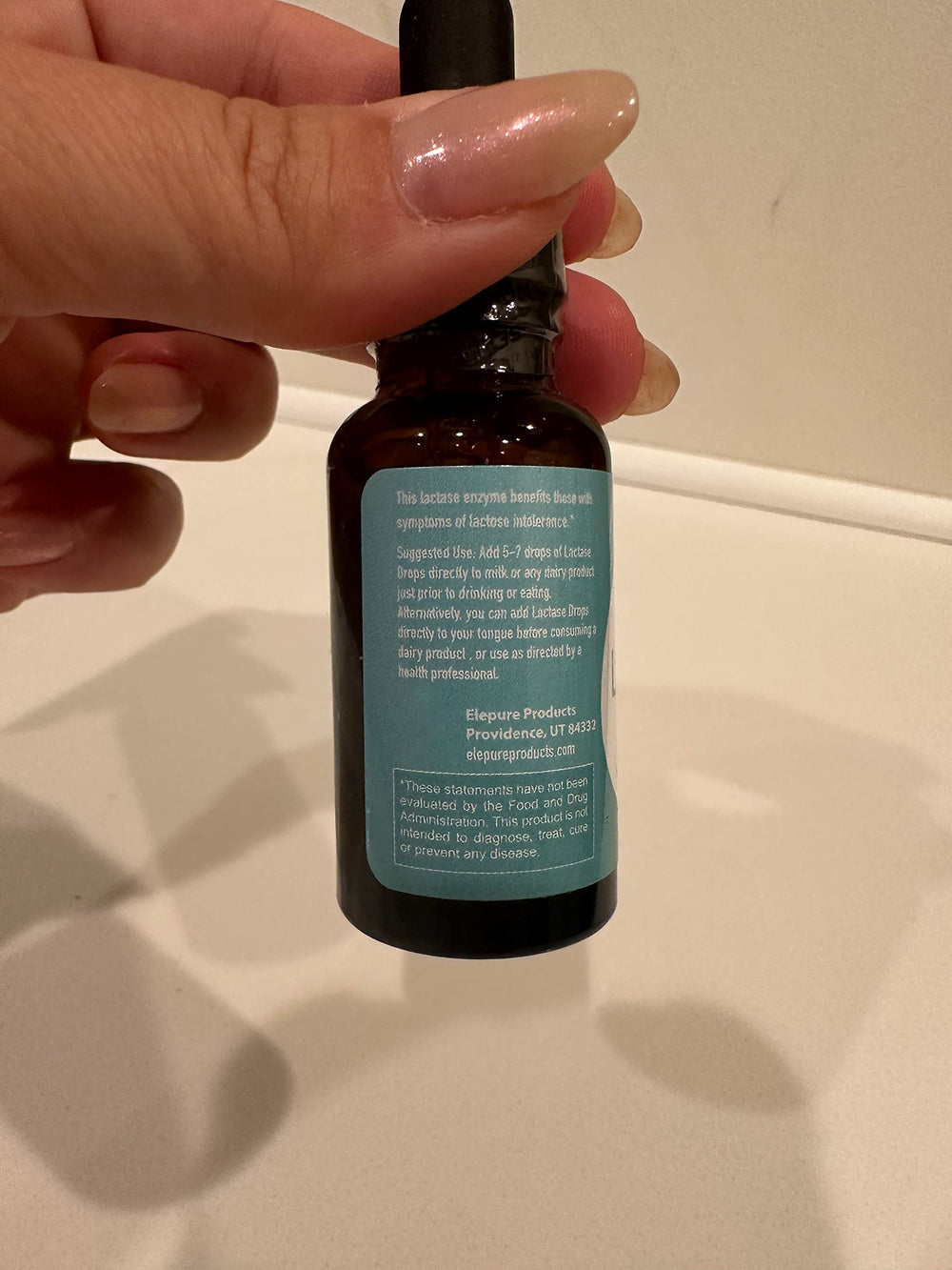 All ages can use Elepure Lactase Drops for lactose digestion