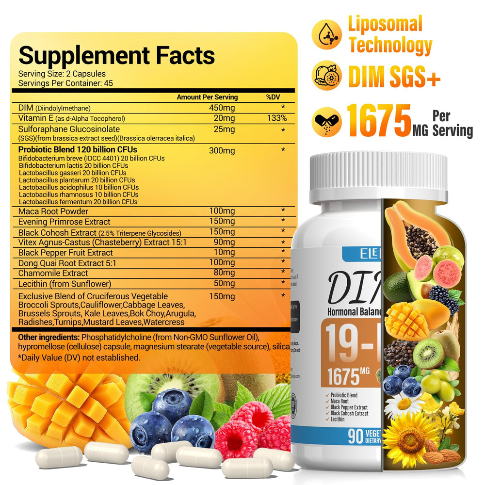 90 vegan capsules of ELERULE DIM SGS
