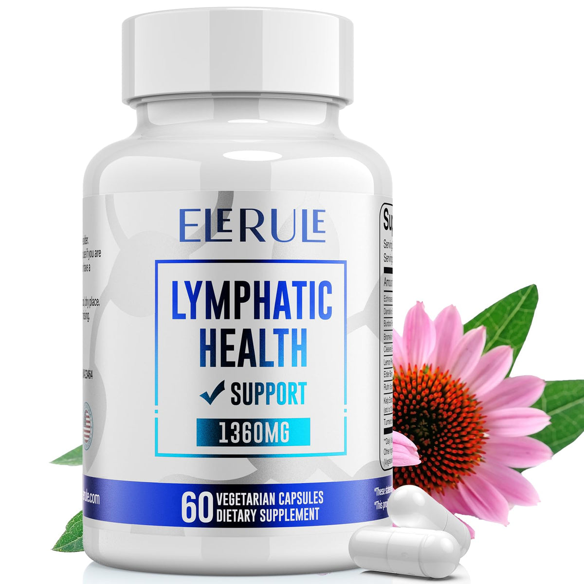 ELERULE Lymphatic Support Supplement bottle front view