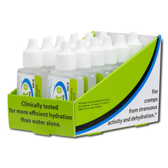 Front view of elete Electrolyte Add-In Hydration Drops 12-pack unflavored pocket bottles