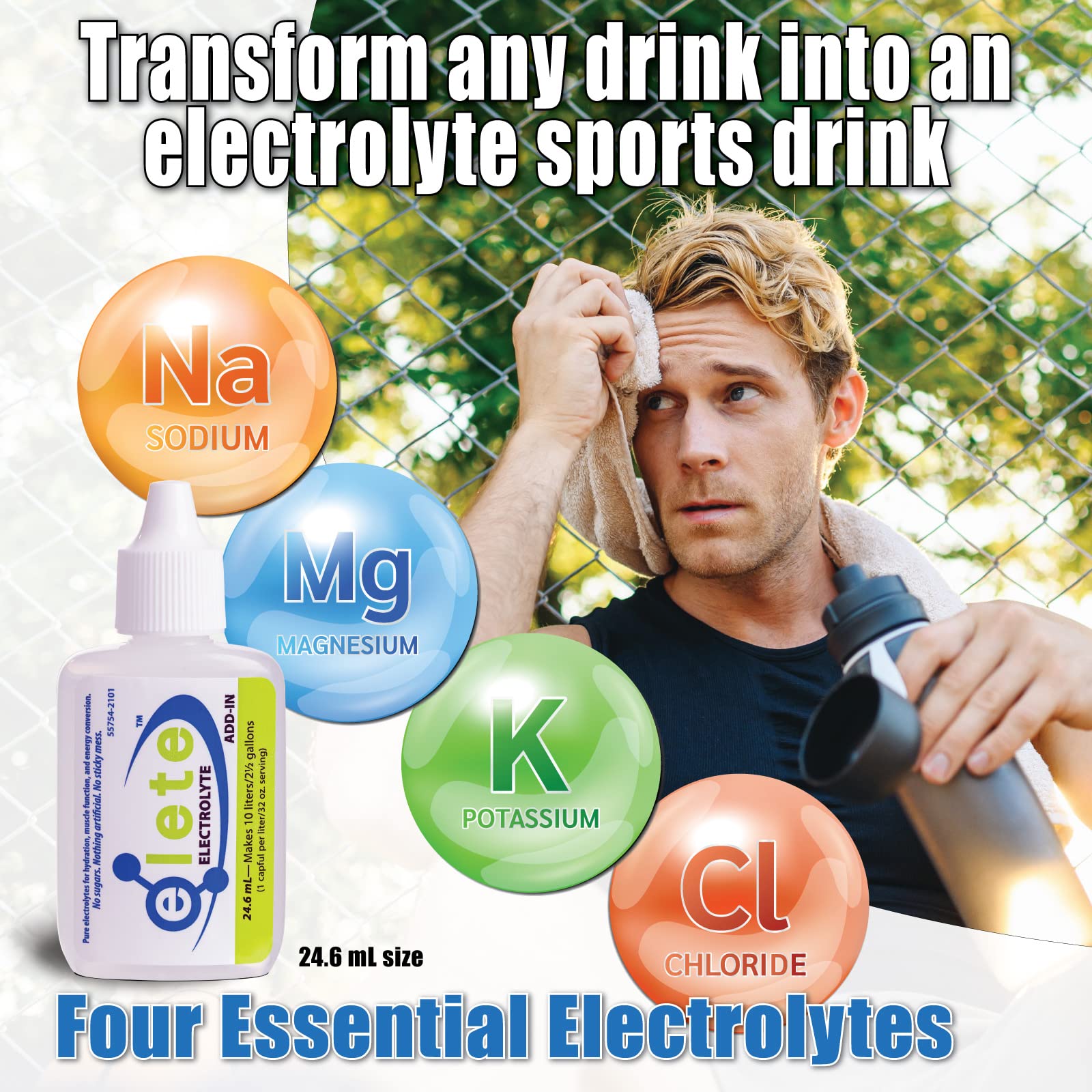elete electrolytes ingredients: sodium, magnesium, potassium and trace minerals